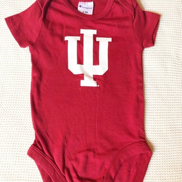 INDIANA HOOSIERS Champion Red White One Piece 6-9month baby Indiana University - Picture 1 of 3